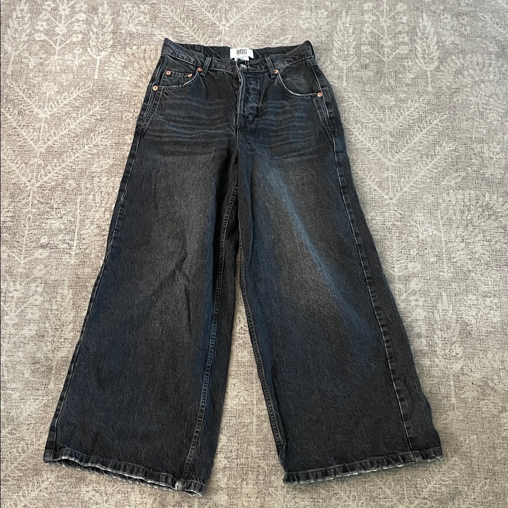 BDG Dark Wash Wide-Leg Jeans